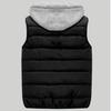 Men Autumn Winter Warm Vest with Hood Zipper Closure Waterproof Cold Prevention Sleeveless Casual Jacket Vest