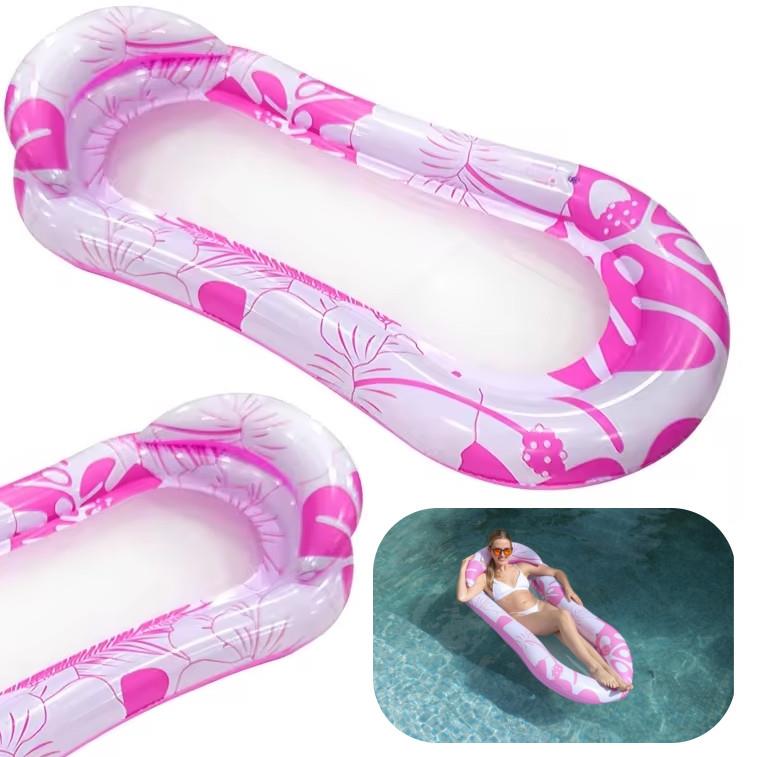 Inflatable Water Lounger with Mesh for Swimming