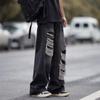 Мужские рваные джинсы прямого кроя с широкими штанинами в стиле ретро - летние брюки с эффектом потертости и потертости