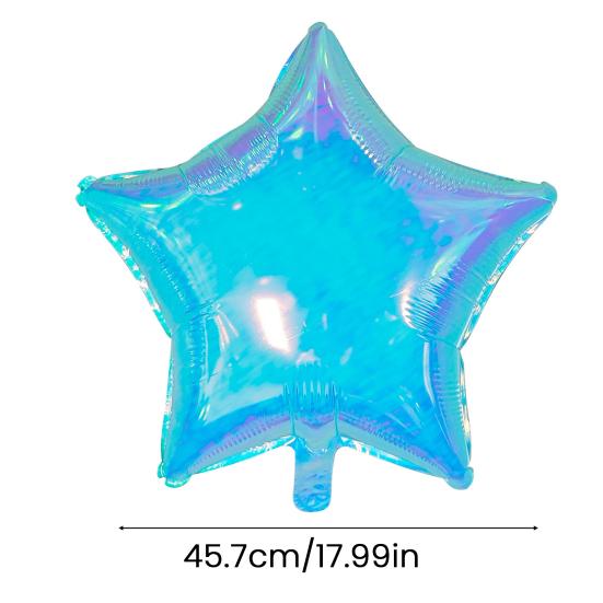 2 Pcs Iridescent 4D Balloons Large Holographic Foil Balloon Rainbow Mylar Aluminum Balloon for Birthday Wedding Baby Shower Party Decoration