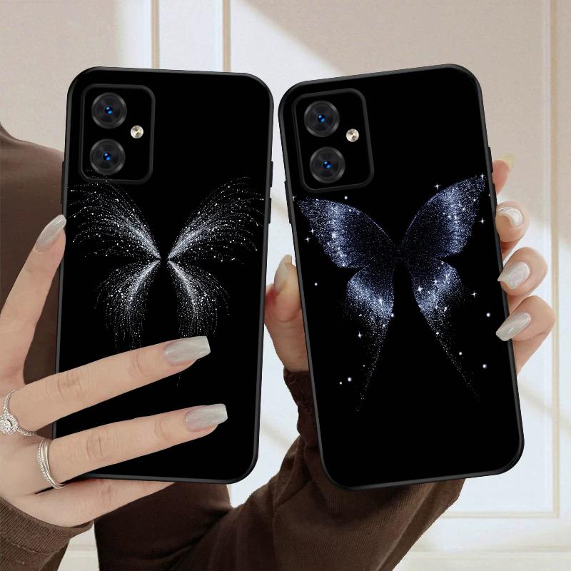 white butterfly For Moto Edge 40 50 Neo 5G E 14 15 G04 G05 4G G24 G34 G35 G54 POWER G55 G75 G84 85 silicone soft phone case