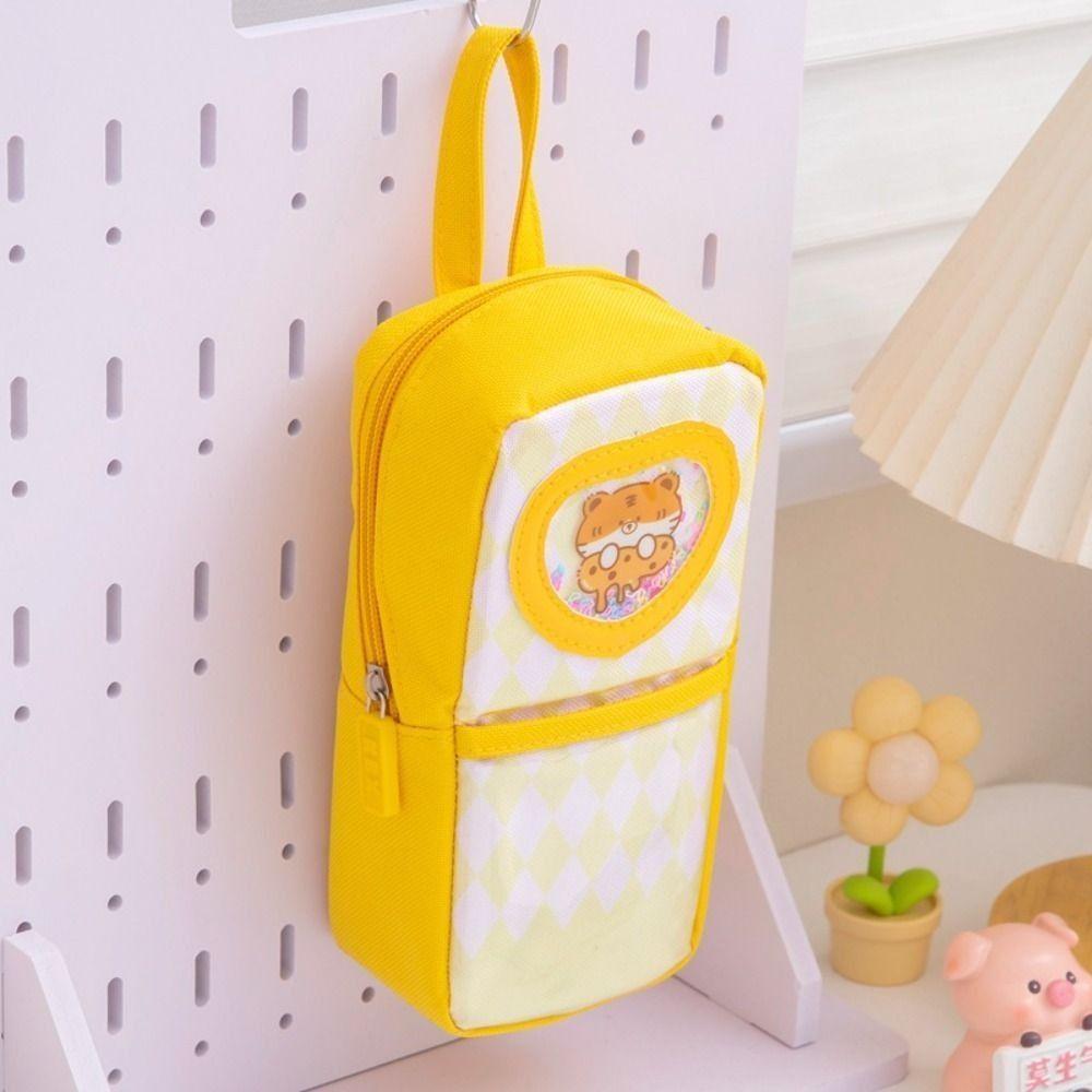 Handheld Storage Bag Large Capacity Stationery Box Cute Cartoon Pen Bag  Girl