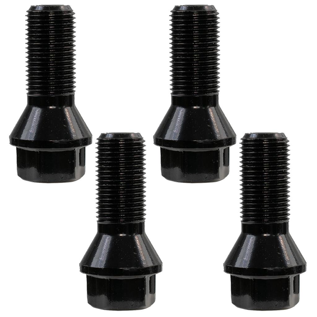 4 × For BMW X3 X5 X6 E70 E71 F20 F25 428i 528i M4 M5 Z4 Car Wheel Lug Bolts Nut Steel 36136781151 Black Car Standard Accessories