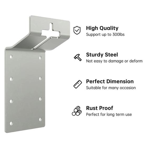 6 шт. сверхпрочный плоский кронштейн для мебели, держатель для столба забора, устойчивый к коррозии, простой монтаж, угловой кронштейн, аксессуары