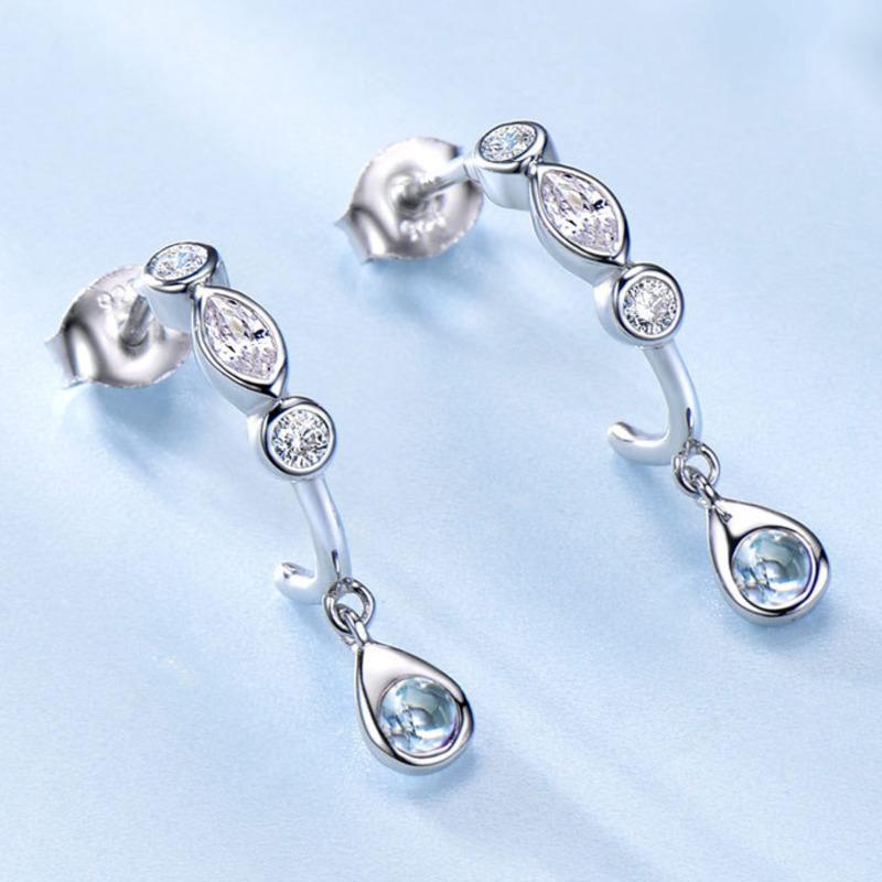 Gica Gema Новые ювелирные изделия из стерлингового серебра S925, длинные стильные простые классические серьги-капли для женщин, изысканные ювелирные изделия высокого качества, подарок на День святого Валентина