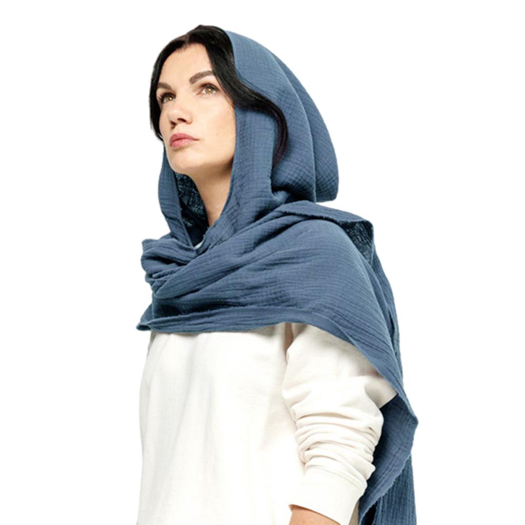 Набор шарф-капюшон 2 в 1 для женщин и подростков, зимняя хлопковая шапка-пуловер, осенний теплый шарф для взрослых, подарок для девушки