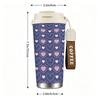 Cute Pink Hearts Pattern Stainless Steel Insulated Coffee Tumbler Double Walled Vacuum Thermal Cup for Hot Cold Drinks Travel Office Gift