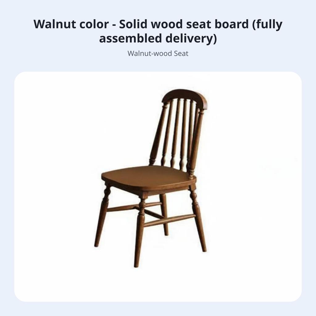 Upholstered Spindle Rear Chair French Inspired by Design Indoor Furniture Retro and Design Thick Cushioning for Adults, Kitchen