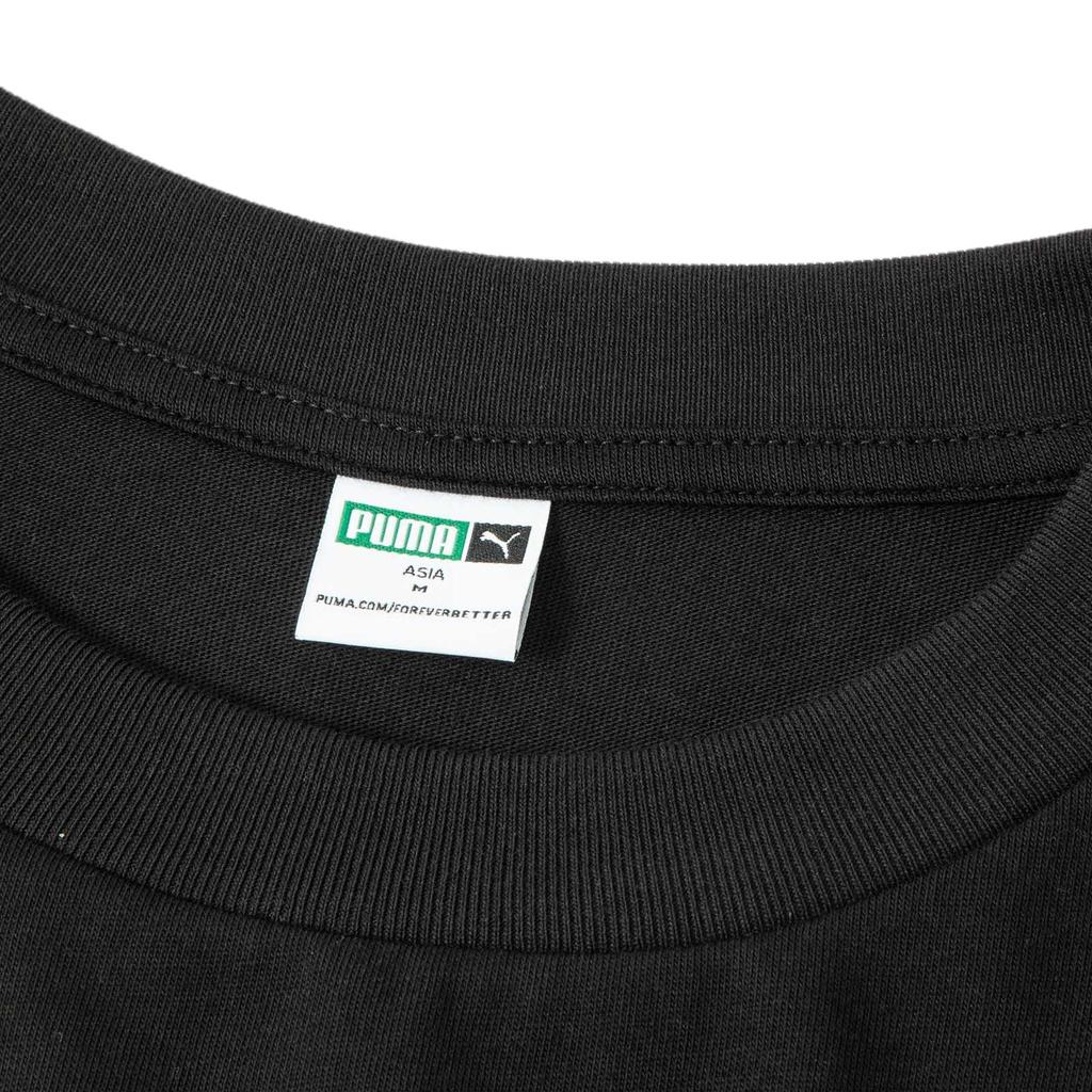 Puma Футболка женская с коротким рукавом и круглым вырезом, с буквами и цифрами, свободного покроя, черная 630325-01
