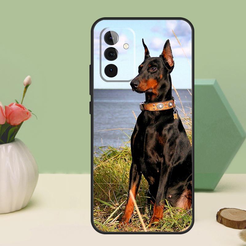 Чехол для Samsung Galaxy A26 A54 A34 A14 A52 A32 A12 A13 A33 A53 A15 A16 A36 A56 A06 A35 A55 с изображением собаки доберман