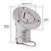 Stainless Steel Boat Deck Filler Cap Keyless Marine Hardware 38mm Hose Fitting for Yacht RV Truck