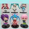 New 6 Models Hatsune Miku Figures Pvc Anime Peripheral Hatsune Beauty Girl Decoration Doll Machine Decoration Characters)