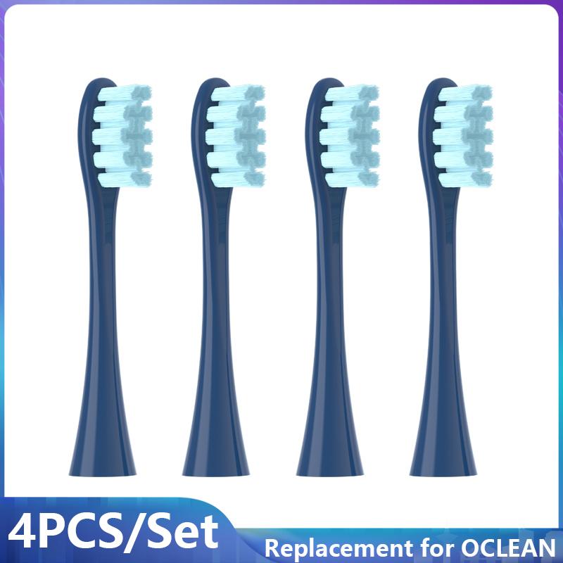 Сменные насадки для щеток Oclean X PRO/Z1/F1/One/Air 2/SE, 4 шт., мягкая электрическая зубная щетка DuPont в вакуумной упаковке, 4 шт.