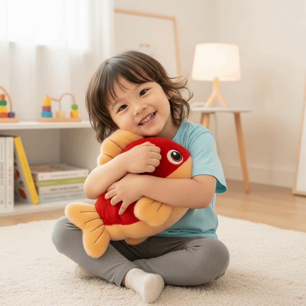 Cartoon Captured In Reality Carp Fish Doll Cute Simulated Goldfish Stuffed Doll Abundant Harvest