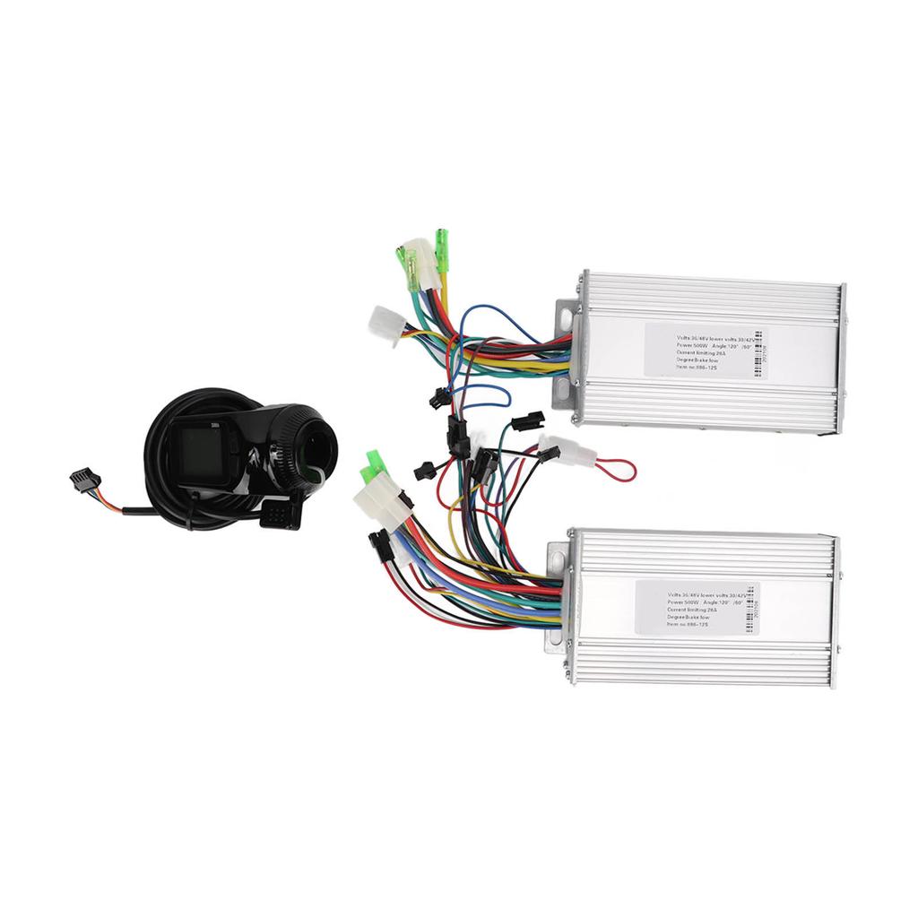 36V 48V 500W Electric Bike Dual Drive Brushless Motor Controller LCD Display Set for Electric Scooter