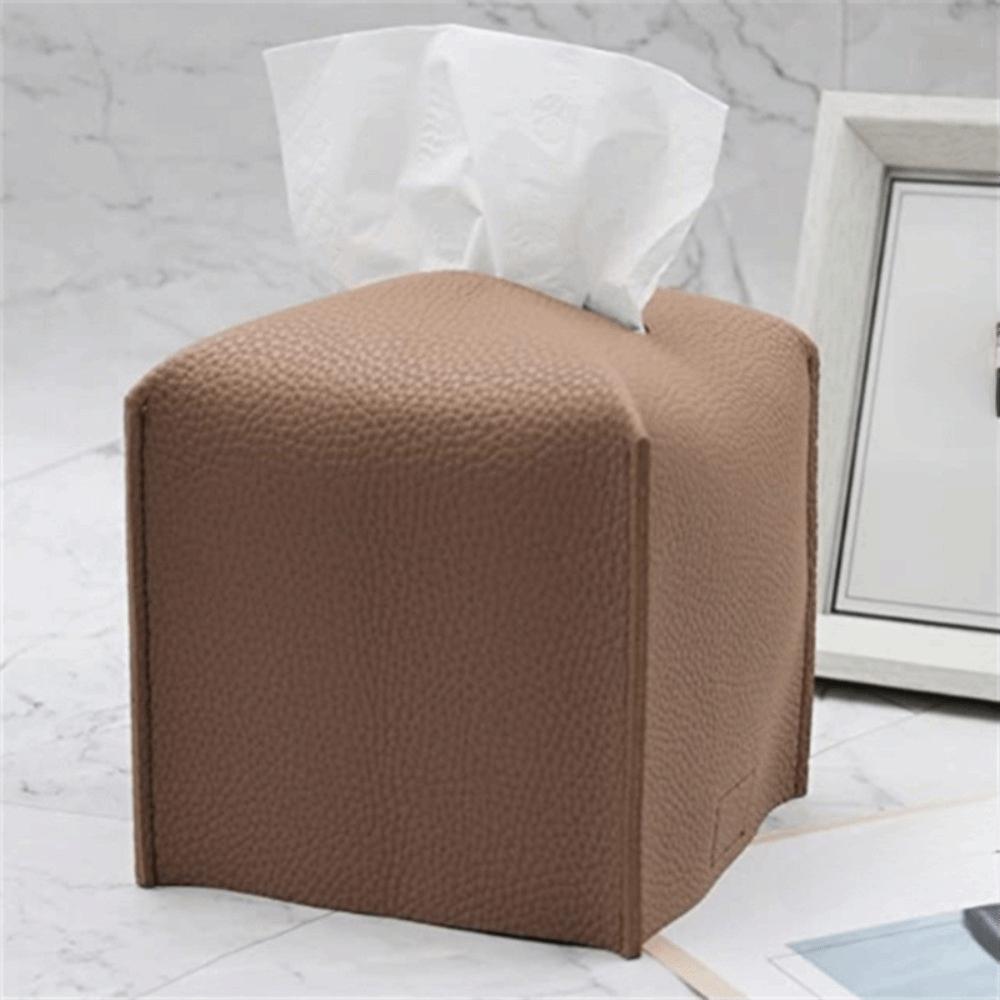 Square Tissue Container Waterproof Tissue Organizer Minimalist Car Tissue Box Bathroom Vanity