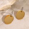 Youthway Charm Fashion Stainless Steel Gold& Color Oval Pendant Earrings For Women Waterproof Anti Allergic Jewelry