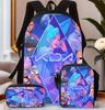 Series Schoolbag Three-Piece Set Large-Capacity Load Reduction Student Backpack Children'S Backpack Satchel Pencil Case