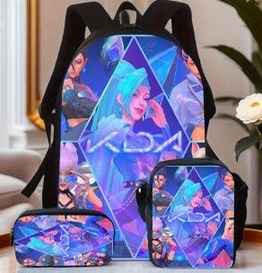 Series Schoolbag Three-Piece Set Large-Capacity Load Reduction Student Backpack Children'S Backpack Satchel Pencil Case