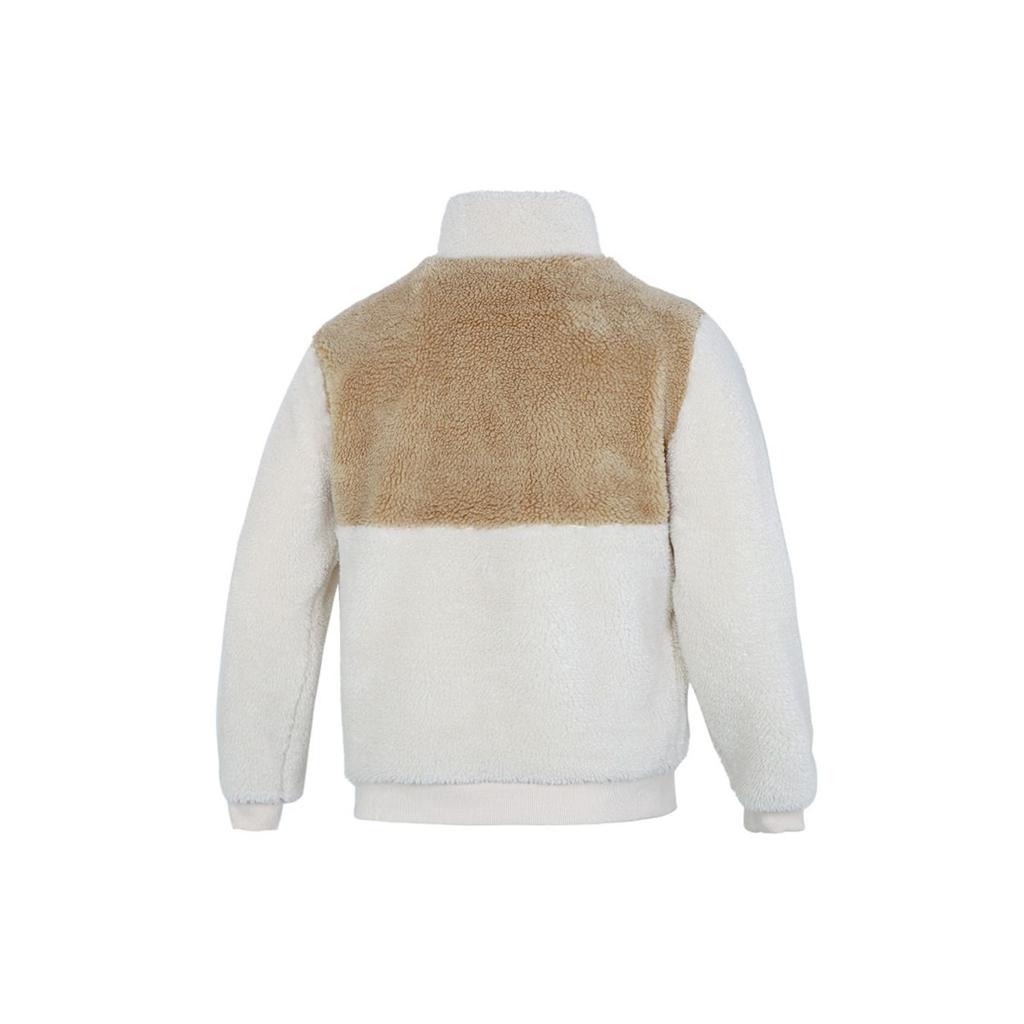 Puma Утепленная куртка из шерпа с цветовыми блоками и воротником-стойкой и логотипом Мужская куртка Белая 848954-93