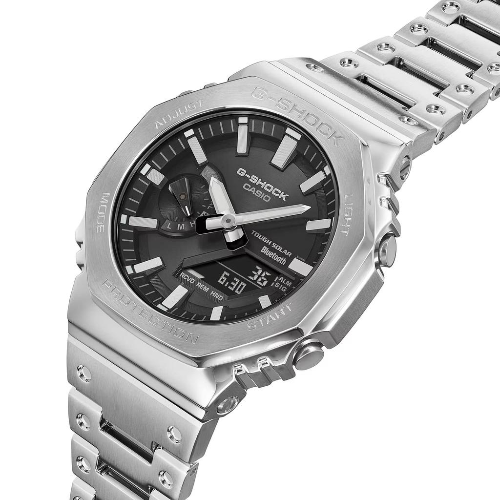 Полностью металлические часы, модель Tough Silver, импортированная из-за рубежа [Casio] G-Shock Bluetooth, на солнечных батареях, GM-B2100SD-1A, Мужские, (Тот же GM-B2100SD-1AJF),
