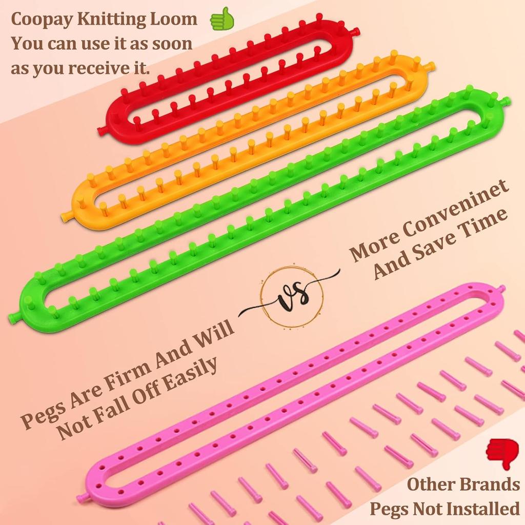 Coopay Knitting Loom Set for Kids Scarf Blanket Shawl