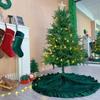 Holiday Tree Apron Soft Velvet Christmas Tree Skirt Velvet Ruffles Velvet Christmas Tree Skirt 48 Inch Holiday Decoration