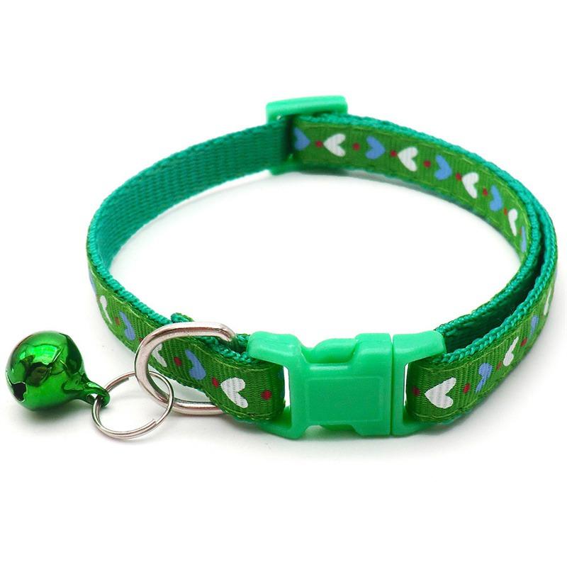 Собака кошки сердце милый колокольчик регулируемые ошейники модные домашние животные красочный узор аксессуары для домашних животных щенок DIY ошейник для собак