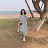 Short-sleeved T-shirt, Large-sized, Loose, New Summer Dress That Covers The Hips, Reaches The Knees and Makes One Look Slimming