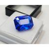Certified Blue Sapphire Emerald Cut 10-11 Ct Flawless Loose Gemstone