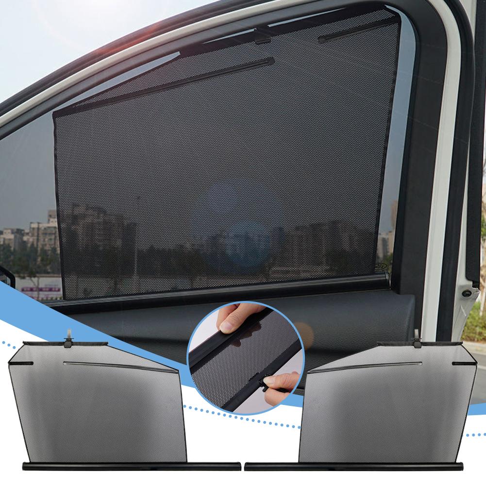 Car Window Sunshade Automatic Retractable Curtain Summer UV Protection Mesh Privacy Universal Side Window Cover Accessories