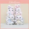 Cute Plush Bunny Doll Keychain Accessory Soft Pp Cotton Adorable Rabbit Figurine In Colorful Dress