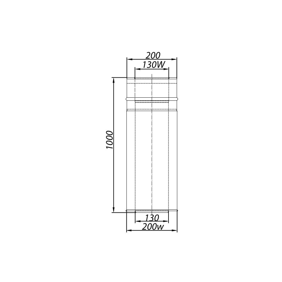 ADAM GAS Pipe for Shortening Fi 130/200 1m