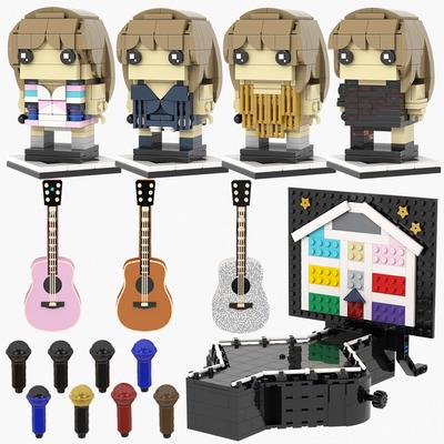 MOOXI Taylor MOC Кирпичики The Eras Tour Модель Строительные блоки Известная певица Тейлор LG1015 Набор фигурок Экшн Взрослые Детские Игрушки Подарок