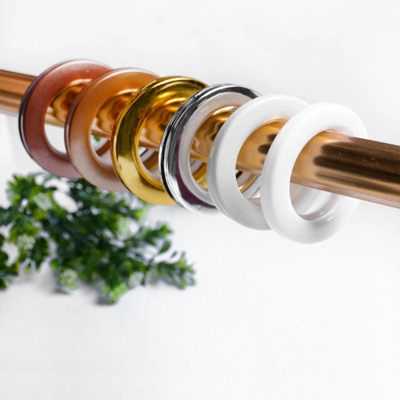 75 шт./ ЛОТ Высокое качество Домашнее украшение Аксессуары для штор Девять цветов Пластиковые кольца Люверсы для штор Топ на люверсах