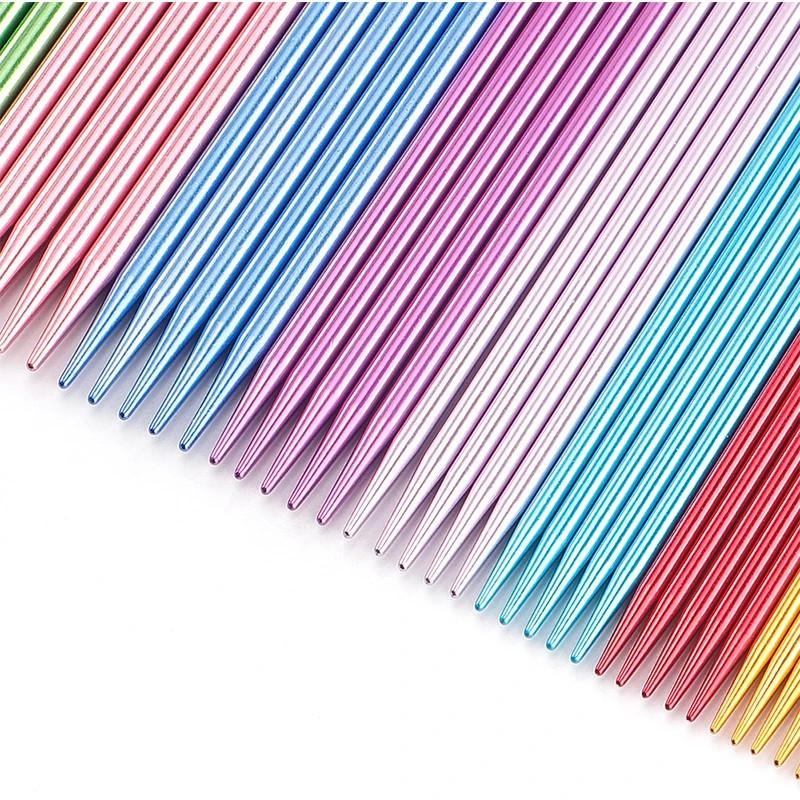 55 шт./1 комплект спицы для вязания свитера с двойным кончиком 7,87 дюйма набор спиц из нержавеющей стали 2,5-6,0 мм