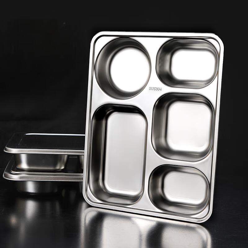 304 Stainless Steel 5-Compartment Lunch Tray