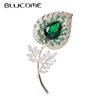 Luxury Flower Brooch Plant Copper Pins Women's Brooch for Coat Suit Bag Hijab Pins New Year Gift