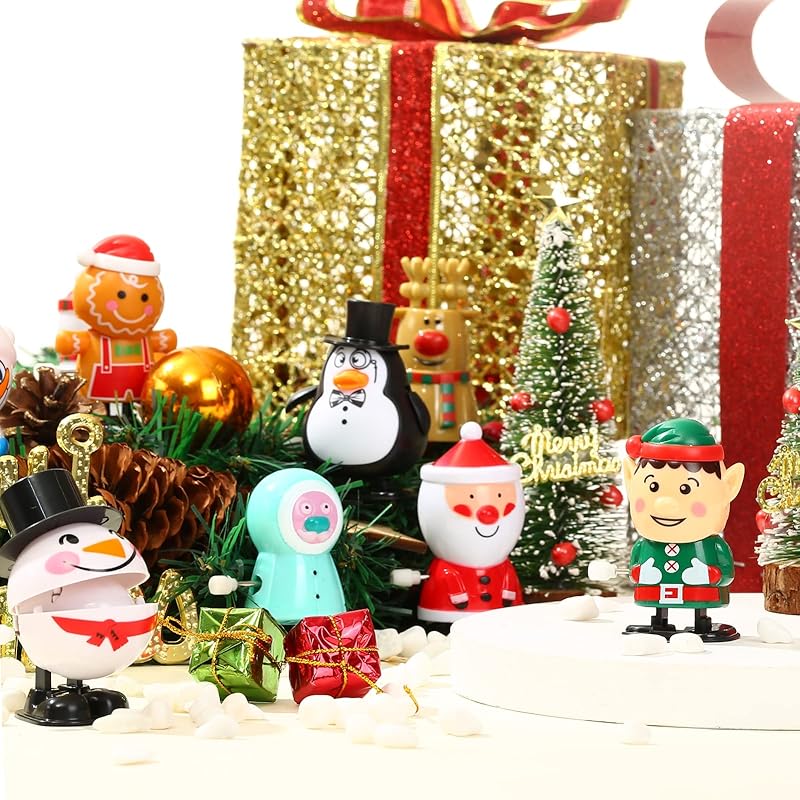LIHAO Рождественский приз, игрушки, рождественский подарок, детский набор из 12 рождественских товаров, рождественское украшение, фигурка, игрушка, приспособление, заводная игрушка, украшение