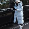 2025 Winter, Loose Hooded Long Over-knee Cotton Clothes Women's Thickened Bread Clothes Simple Long Coat