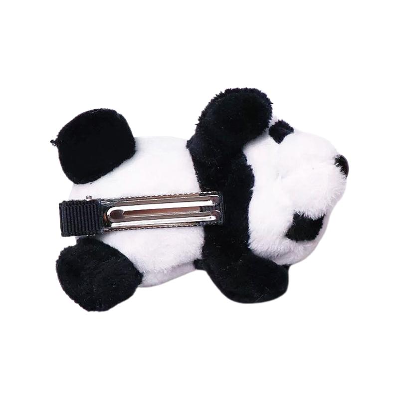 Cartoon Panda Hair Hoop Headband Furry Hairpin Scrunchie Barrette Alloy Brooch Styling Accessories for Women Girls