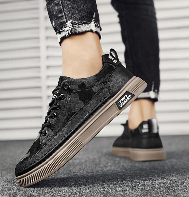 2024 Осенняя мужская обувь Повседневная платформа Кожаные лоферы шеф-повара Модные кроссовки для активного отдыха Вождение Теннис Бег Роскошные кроссовки