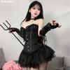 Ballet Swan*Purely desirable waist-cinching corset top, slim-fit lace corset paired with a tutu skirt uniform set for women
