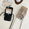Чехол-кошелек Clemence Crossbody Lanyard для iPhone 16 15 14 13 12 Mini 11 Pro Max X 8 7 Plus с кожаным чехлом для карт