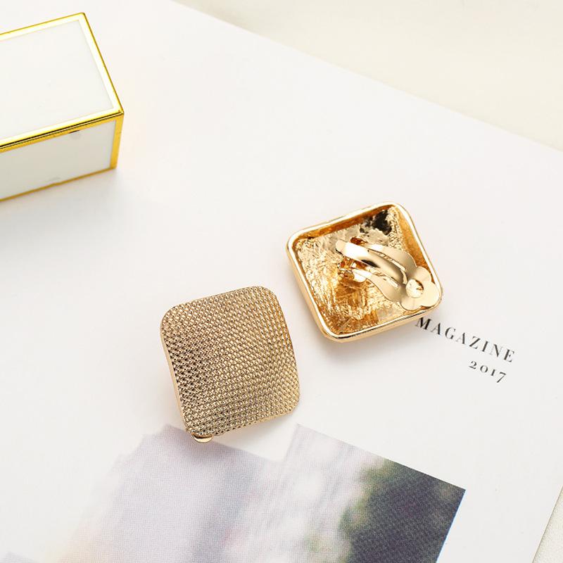 Серьги из сплава, персонализированные и креативные геометрические серьги, женские ювелирные изделия-клипсы без пирсинга