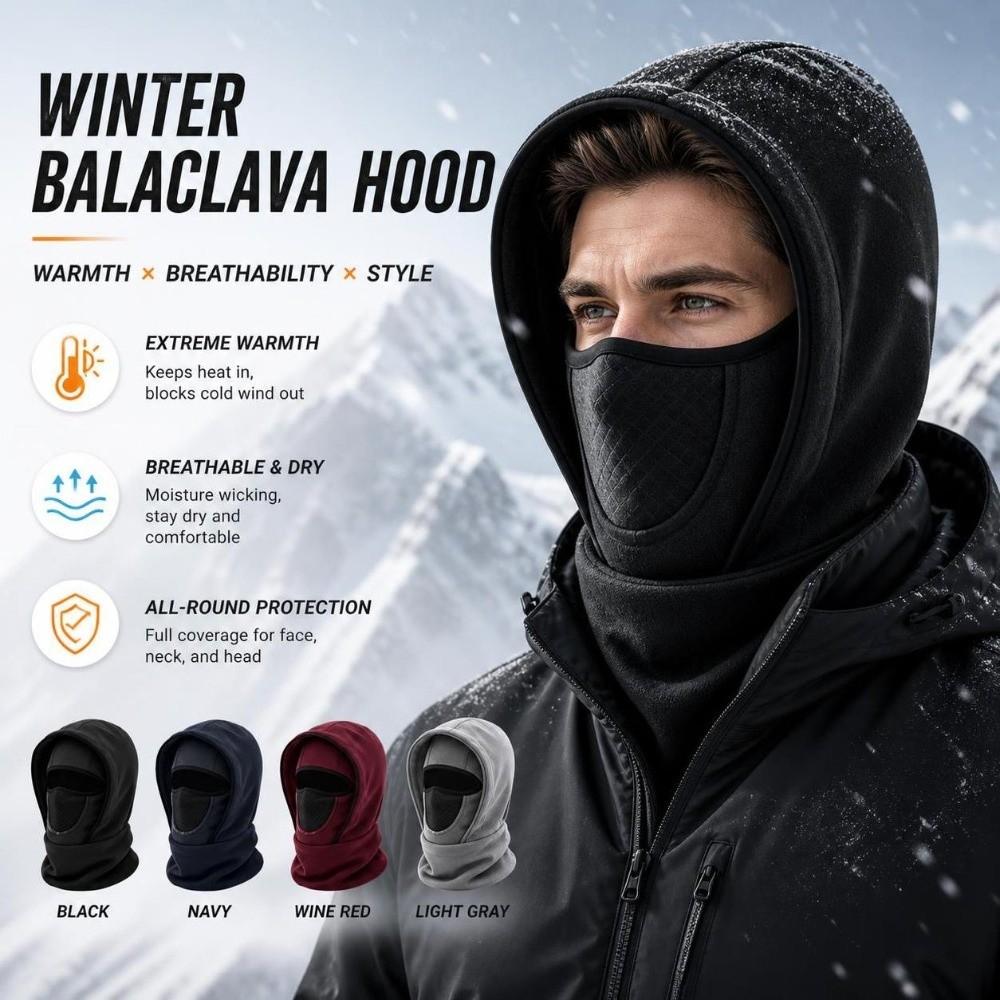 Thermal Insulation Winter Balaclava Hat Windproof Face Neck Warmer New Winter Outdoor Cap