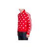 Adidas Leather Track Jacket With Polka Dot Zip And Stand Collar Men Outerwear Red Ab1618