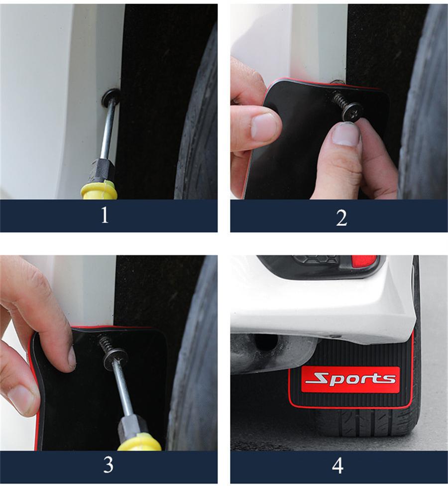 2PCS Sports Universal Mud Flaps Mudflaps Splash Guards For Car Pickup SUV Truck