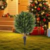 Artificial Topiary Ball Trees 23.6" with Bushes Greenery Easy To Install Fake Shrubs Outdoor Plants