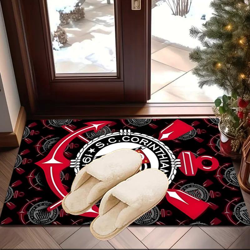 Sport Club Football Crest Printed Area Rug for Office, Chair Rug, Decorative Carpet Floor Mat, Large Size Fan gifts Christmas gifts